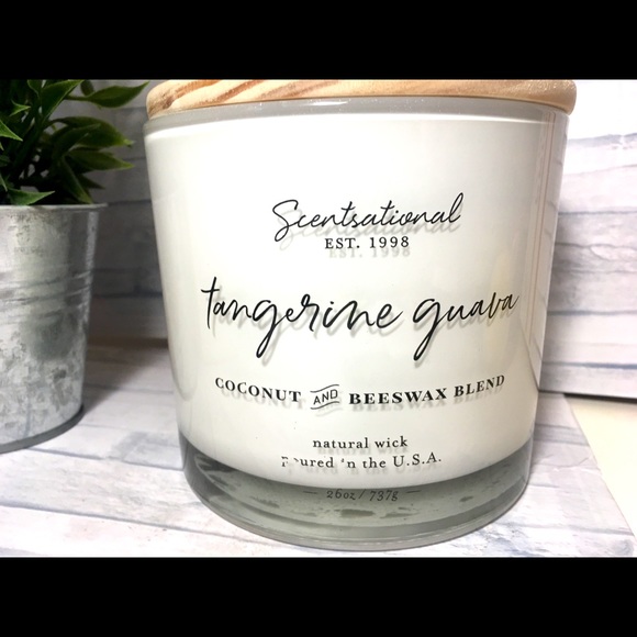 SCENTSATIONAL Tangerine Guava 3 wick candle - Picture 2 of 3